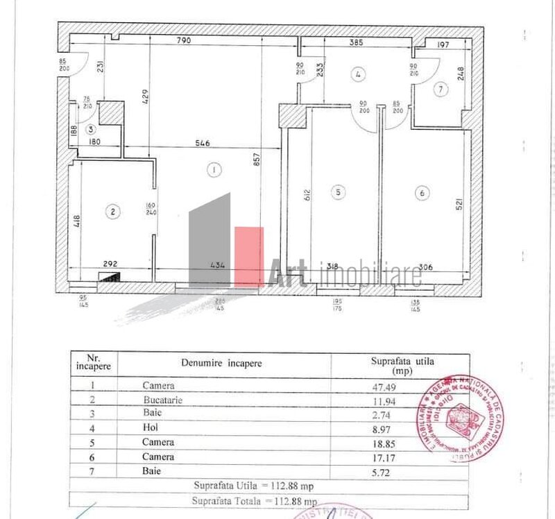Apartament cu 3 camere de vanzare in zona Straulesti